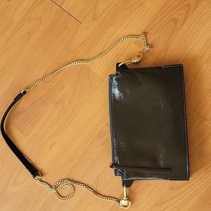 All Saints crossbody bag dark green leather